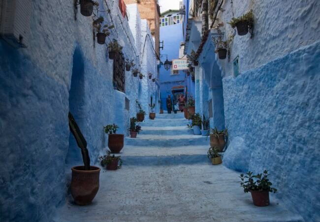 Blue stepped alley in Chefchaouen