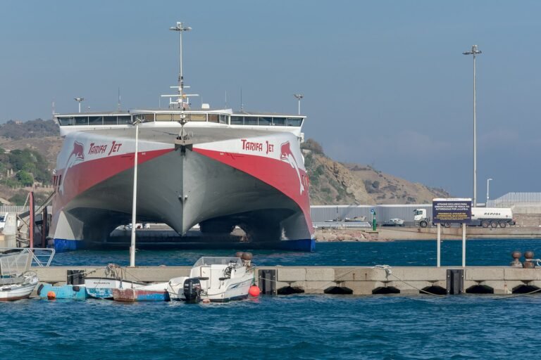 The Tarifa – Tangier fast ferry in the port of Tarifa