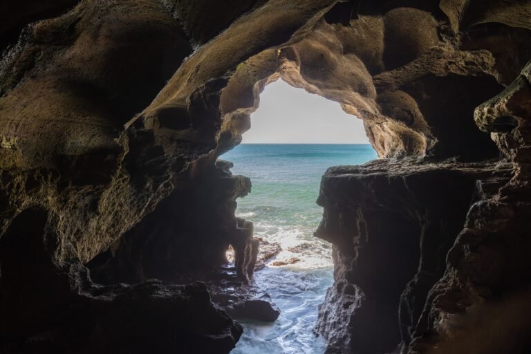 The sea opening of the Caves of Hercules near Tangier