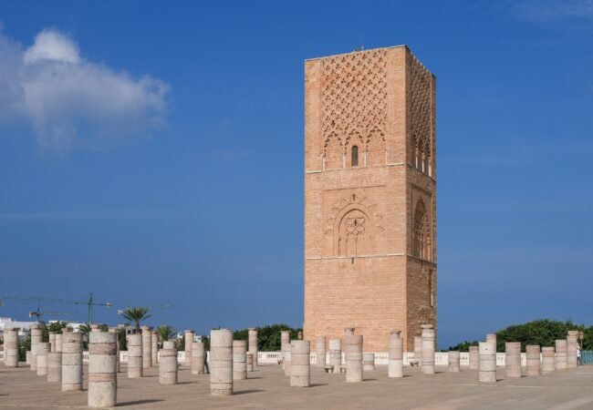 Hassan Tower and its columns in Rabat