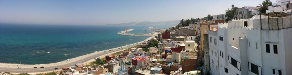 Panorama of the Bay of Tangier from the medina