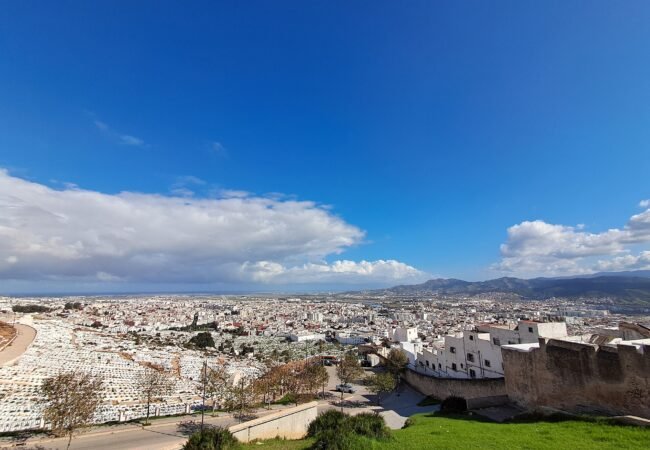 Tetouan, the white city, below the mountains